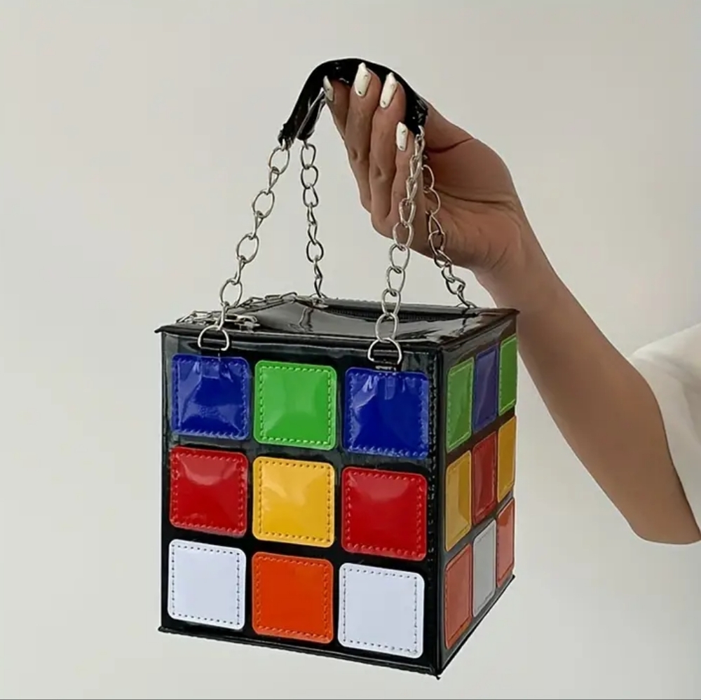 NWT RUBIK'S CUBE BAG ❤️💙💚🧡🤍💛 - Picture 15 of 17